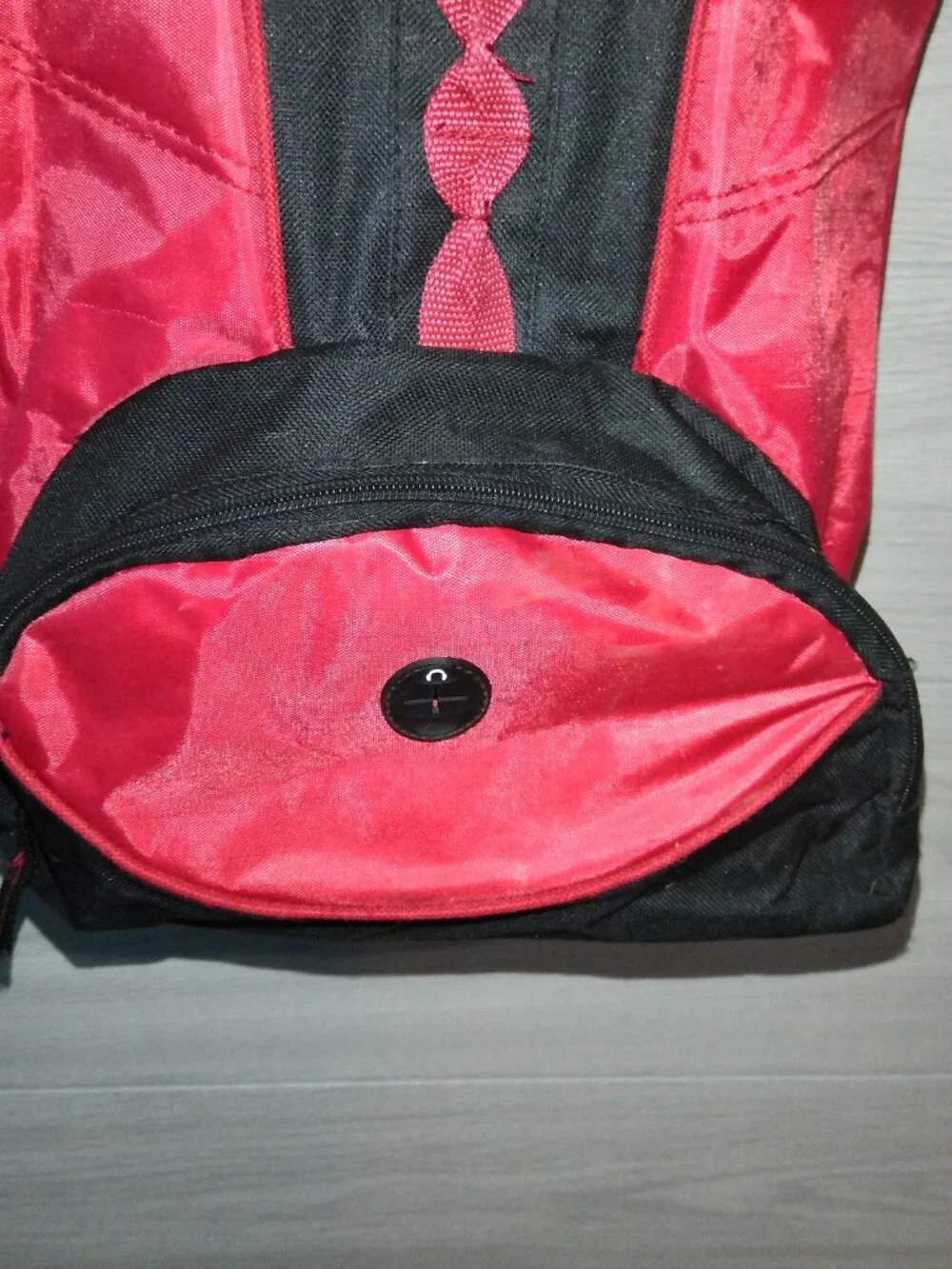Metropack Backpack Youth School Multi-Compartment Red & Black Lightweight